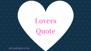 Lovers Quote